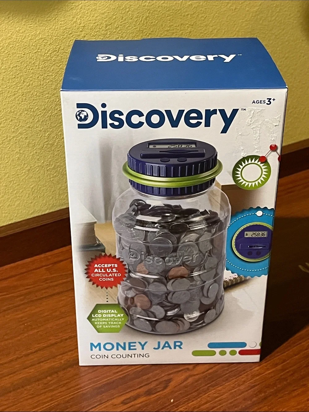 Discovery Kids Digital Coin-Counting Money Jar NEW IN BOX